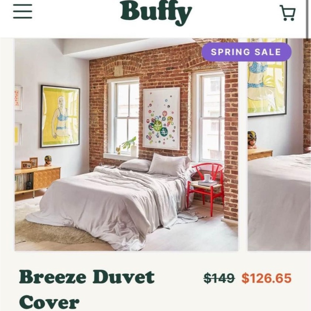 Buffy Breeze Eucalyptus duvet cover